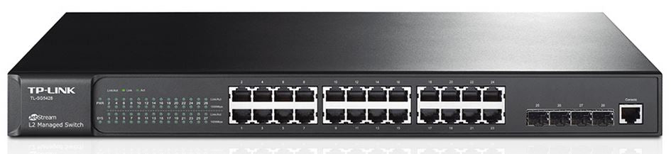 TP-Link TL-SG5428 JetStream 24-Port Gigabit L2 Managed Switch with 4 SFP Slots L2/L3/L4 QoS and IGMP snooping optimize LS - Straight Forward AV and IT