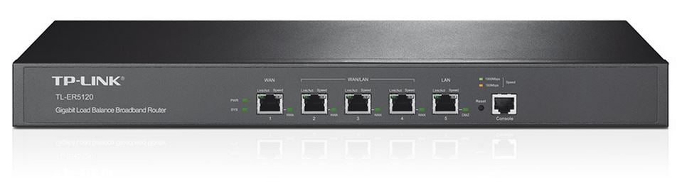 TP-Link TL-ER5120 Gigabit Multi-WAN Load Balance Router 5-port 1 LAN 3 WAN/LAN Ports 1 gigabit LAN/DMZ port Supports PPPoE Server - Straight Forward AV and IT