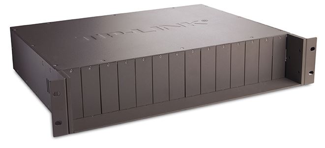 TP-Link MC1400 19" 2U Rackmount Chassis for 14-Slot media converters redundant power supply Hot-Swappable Mounted two cooling fans - Straight Forward AV and IT