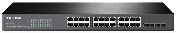 TP-Link T1600G-28TS (TL-SG2424) 24-Port Gigabit Smart Switch with 4 Combo SFP Slots 802.1Q VLAN L2/L3/L4 QoS IGMP Snooping Port Security Storm Control - Straight Forward AV and IT