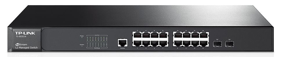 TP-Link TL-SG3216 JetStream 16-Port Gigabit L2 Managed Switch with 2 Combo SFP Slots - Straight Forward AV and IT