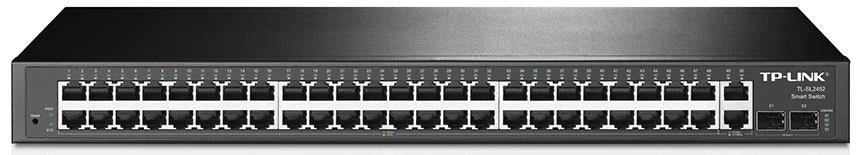 TP-Link TL-SL2452 48-Port 10/100Mbps + 4-Port Gigabit Smart Switch with 2 Gigabit SFP Slots 802.1Q VLAN, Port Security and Storm control L2/L3/L4 LS - Straight Forward AV and IT