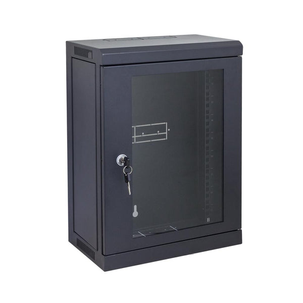9RU Mini Black Cabinet for 10" Patch Panels - Straight Forward AV and IT