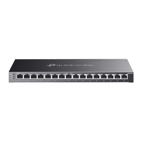 TP-Link SG2016P Omada 16-Port Gigabit Smart Switch with 8-Port PoE+ Front View