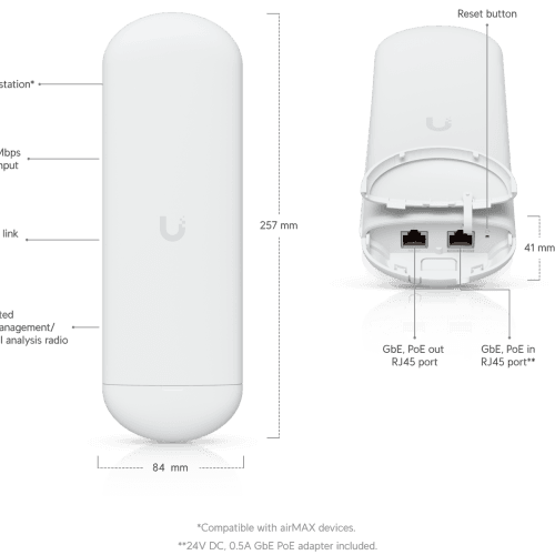 Ubiquiti NanoStation 5AC NS-5AC - 5GHz airMAX AC CPE